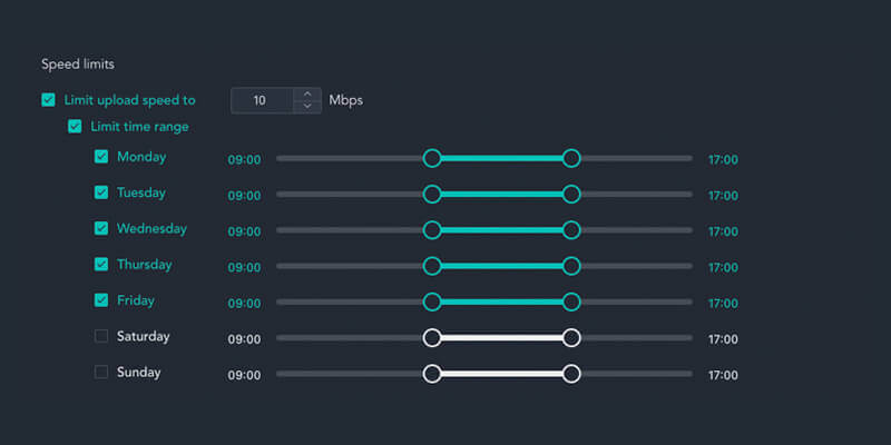 3-simples-tricks-limites-de-vitesse Les limites de vitesse dans le MASV vous permettent de contrôler les mbps tout au long de la semaine