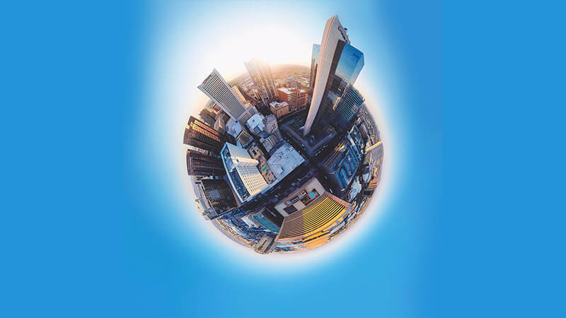 360 Video-spherical-image-MASV 360-degree image of a skyline