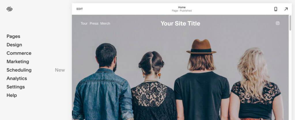Code-Block Ajout d'un bloc de code à la page Squarespace