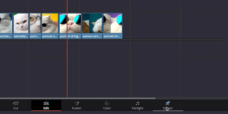 Deliver tab in Davinci Resolve Quick Export window in DaVinci Resolve