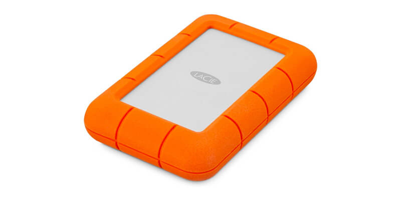 disques durs externes-LaCie Le LaCie Rugged SSD est l'un des meilleurs disques externes en raison de sa durabilité et de sa portabilité.
