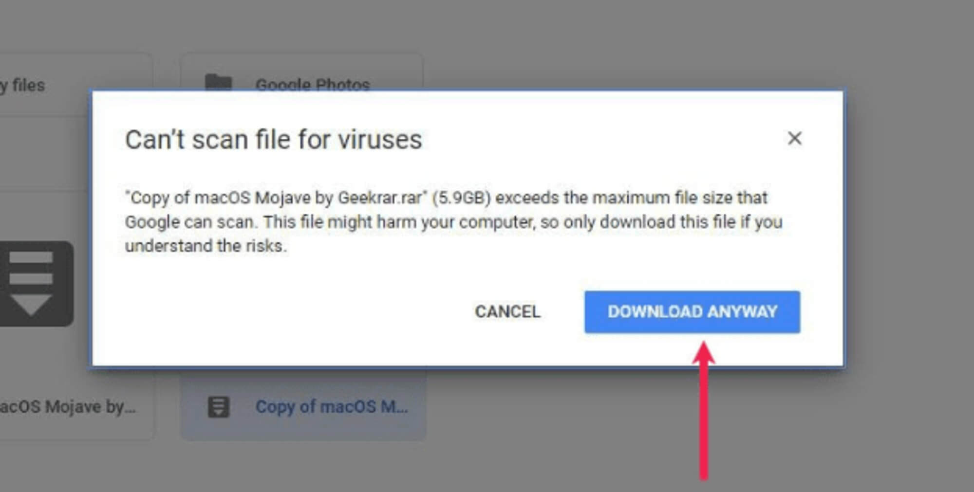 Recherche de virus dans Google Drive Google Drive analyse les fichiers pour détecter les virus