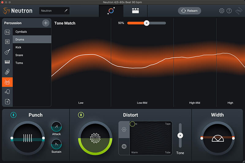 Izotope-neutron-4 Tableau de bord de l'interface utilisateur de Neutron 4