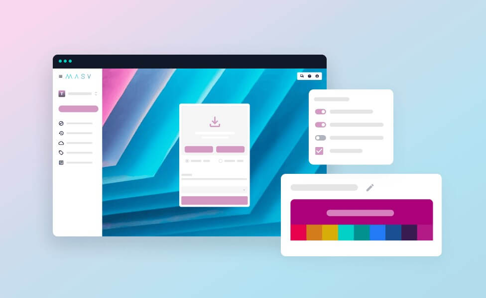 MASV-file-upload-with-panel Transferencia de archivos MASV
