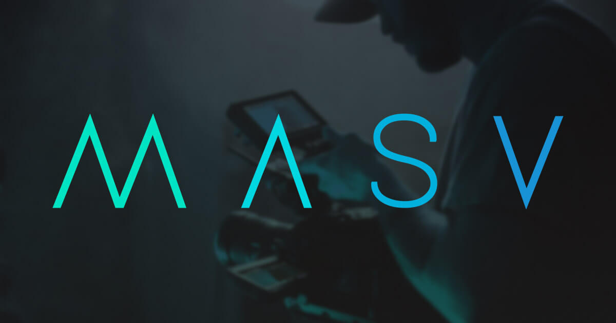 MASV-Open-Graph-Featured-Image Logo MASV sur fond sombre