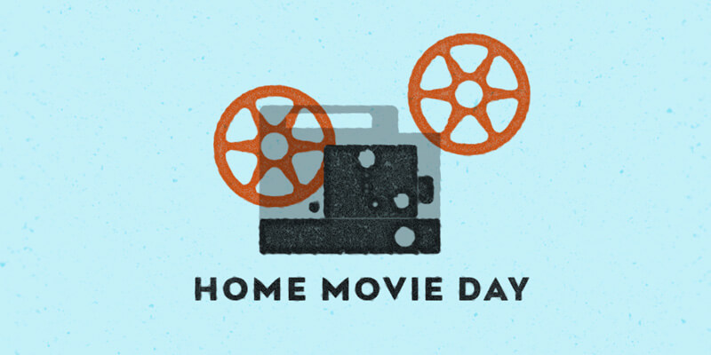 Preservación y archivo de los medios de comunicación_logotipo del día del cine en casa Logotipo del Home Movie Day
