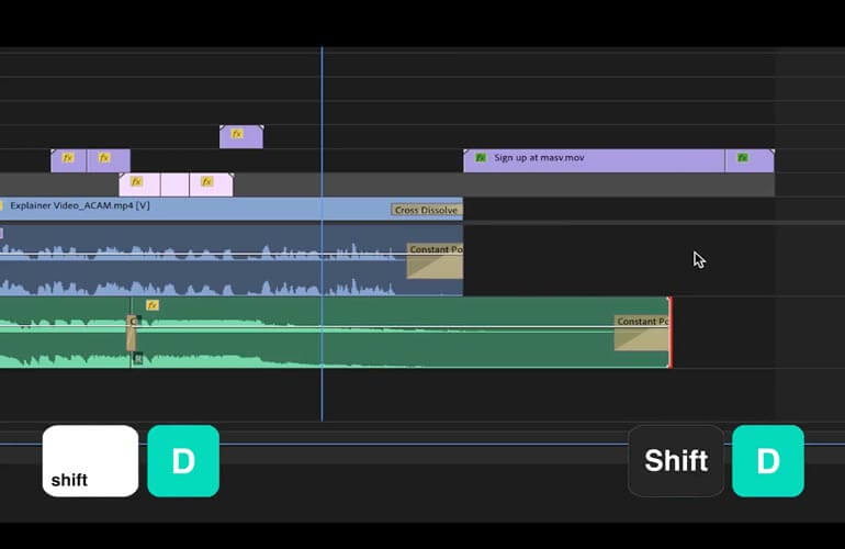 Premiere-Pro-Shortcuts_addition de transition Passage de la souris sur l'archive du projet d'exportation dans la fenêtre du gestionnaire de projet de DaVinci Resolve