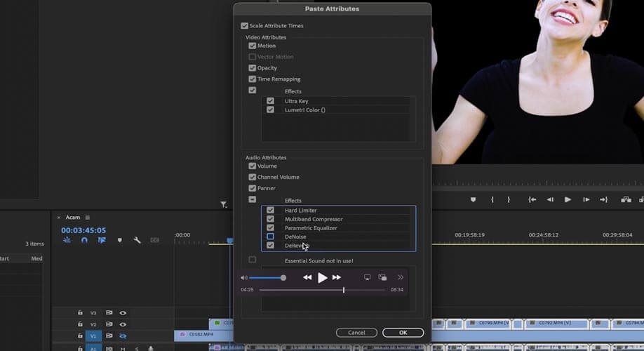 Premiere-Pro-Shortcuts_coller les attributs_3 Raccourcis Premiere Pro coller les attributs 3