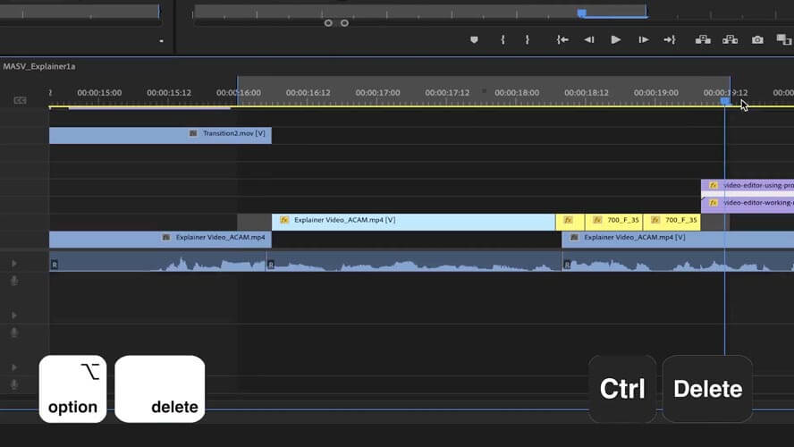Premiere-Pro-Shortcuts_ripple supprimer Ligne de temps dans Adobe Premiere Pro avec les raccourcis clavier