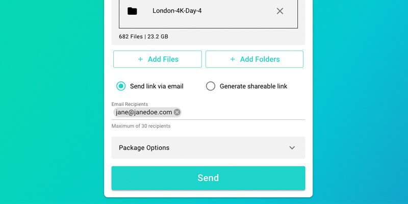 envoi de fichiers générer un lien partageable