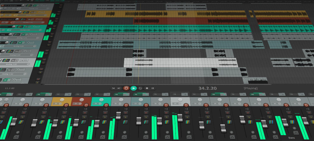 concepteur sonore_reaper DAW Une station de travail audionumérique Reaper utilisée par un concepteur sonore.