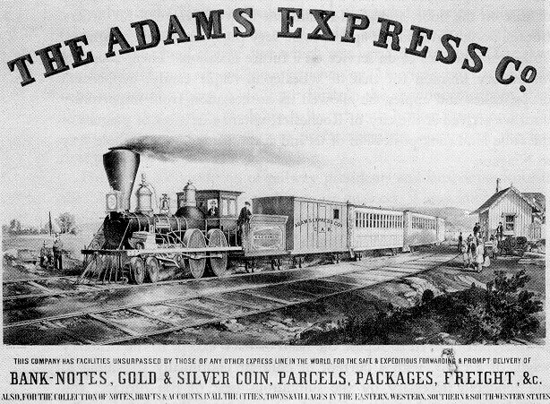 transfert de fichiers vidéo_adams express Publicité pour le service ferroviaire privé Adams Express