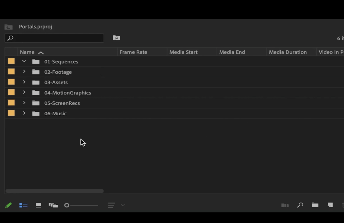 adobe-premiere-sequences-folder ajouter 01 au début du nom du dossier