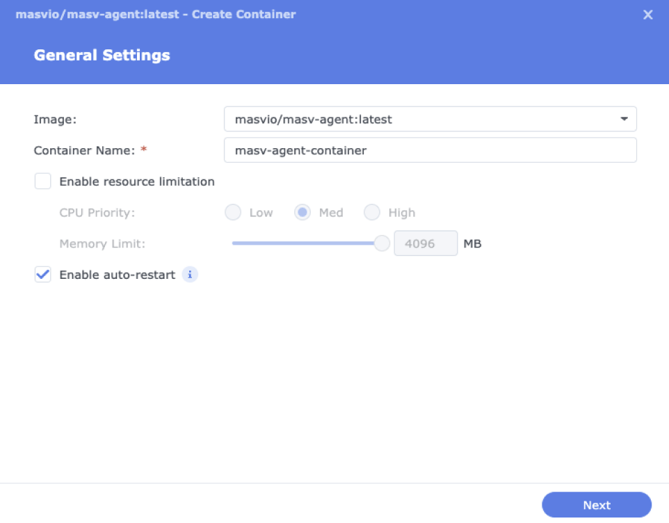 Create a container 2 Envoi de fichiers vers Google Drive