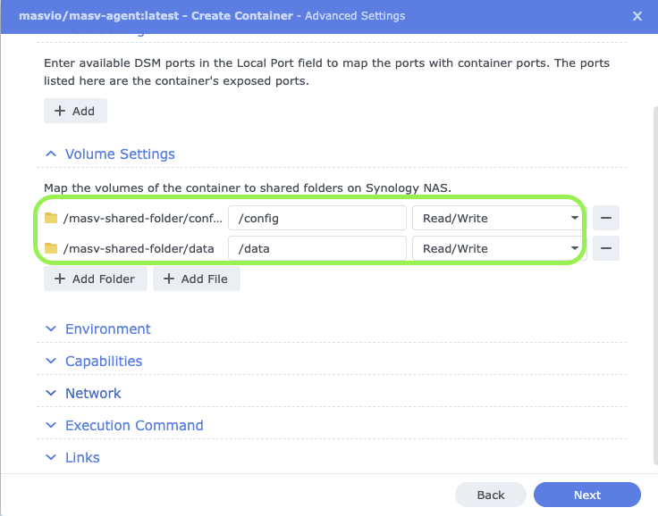Create a container 5 Envoi de fichiers vers Google Drive