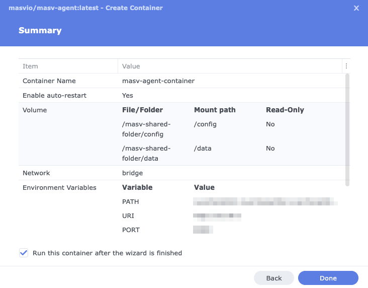 Create a container 6 Envoi de fichiers vers Google Drive
