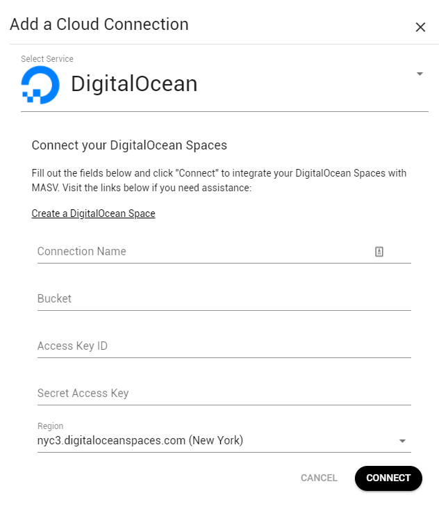 espaces de l'océan numérique connexion au nuage