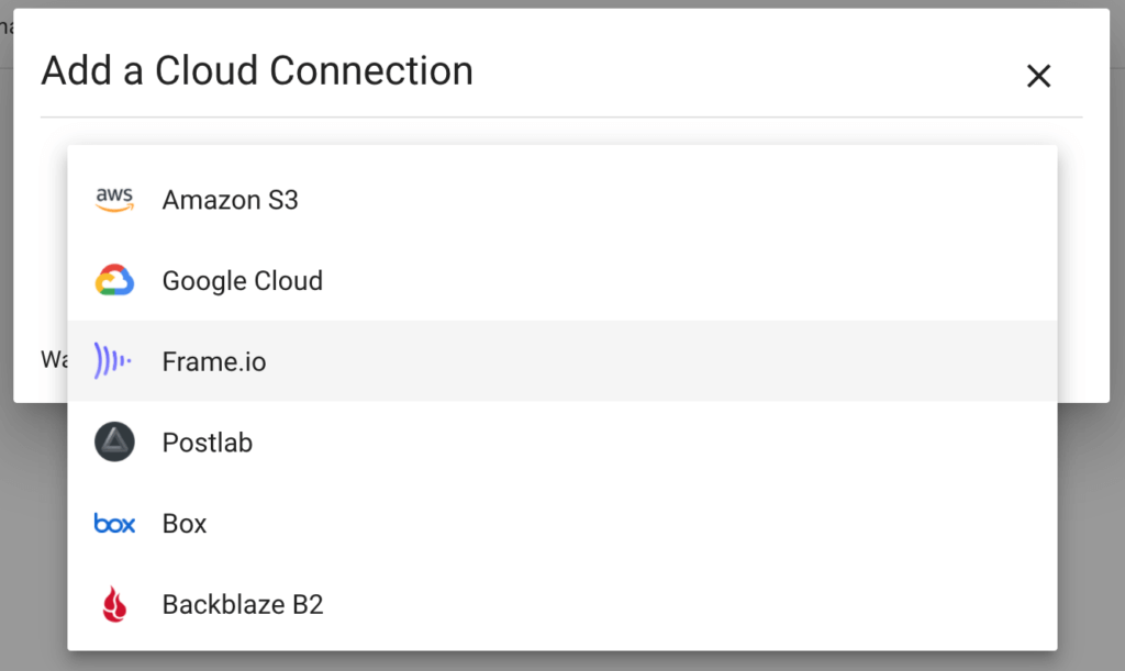 Frame.io Intégration du cloud MASV Frame.io Intégration du cloud MASV