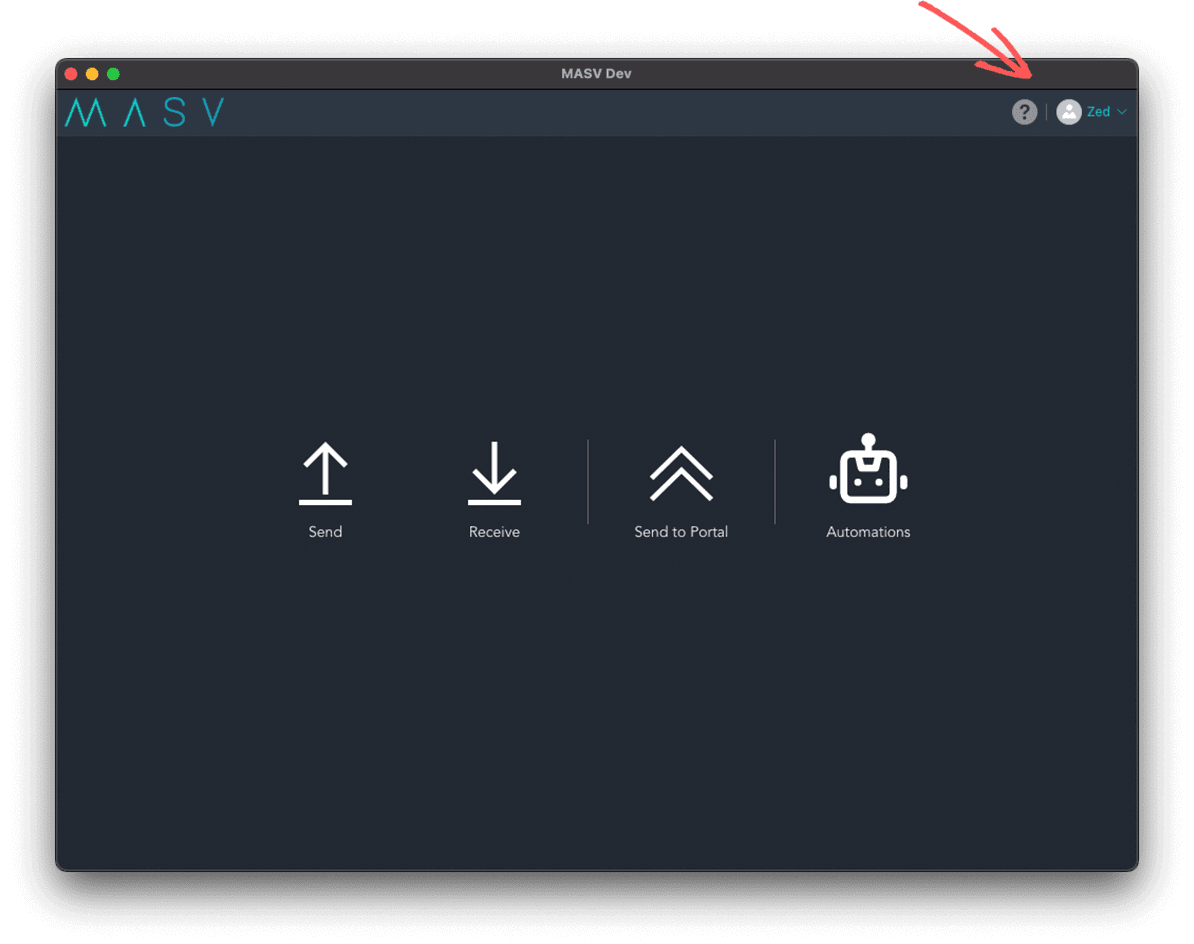 masv-desktop-app-dashboard-webres Tableau de bord de l'application MASV