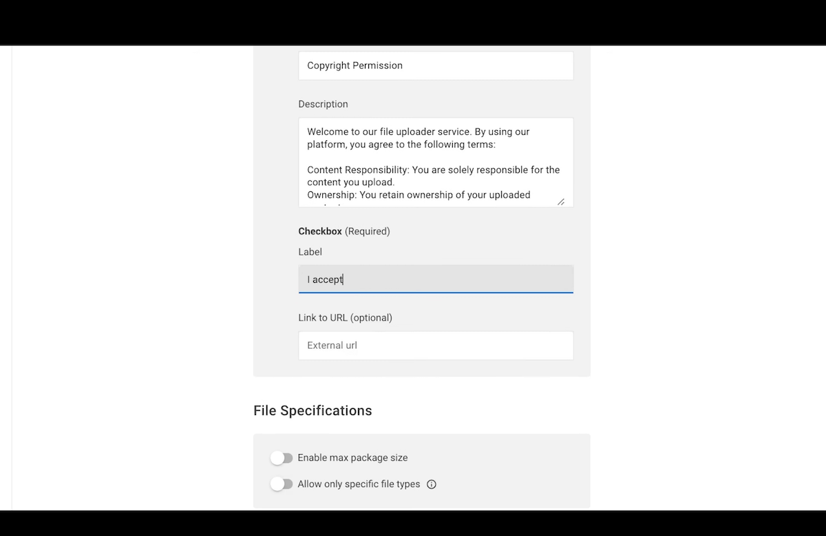 MASV portal terms of service Image de remplacement