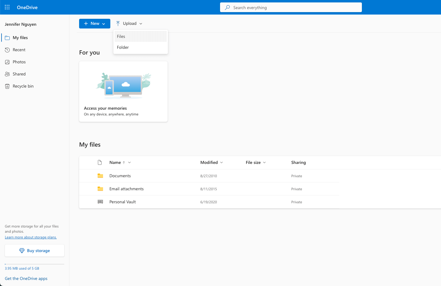 OneDrive Téléchargement et partage de fichiers avec OneDrive