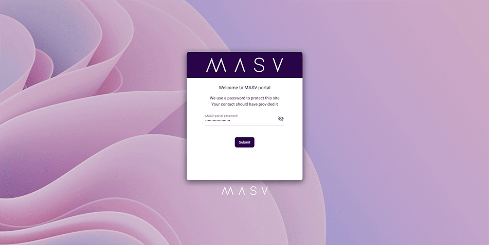 Portail MASV protégé par un mot de passe Portail MASV protégé par un mot de passe