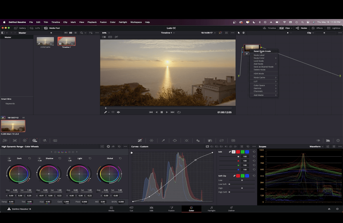 reset-node-grade-davinci-resolve réinitialiser le nœud grade davinci resolve