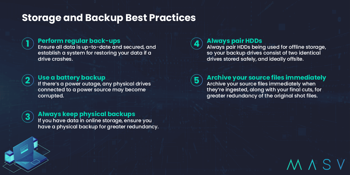 stockage-backup-best-practices meilleures pratiques en matière de flux de travail de stockage et de sauvegarde