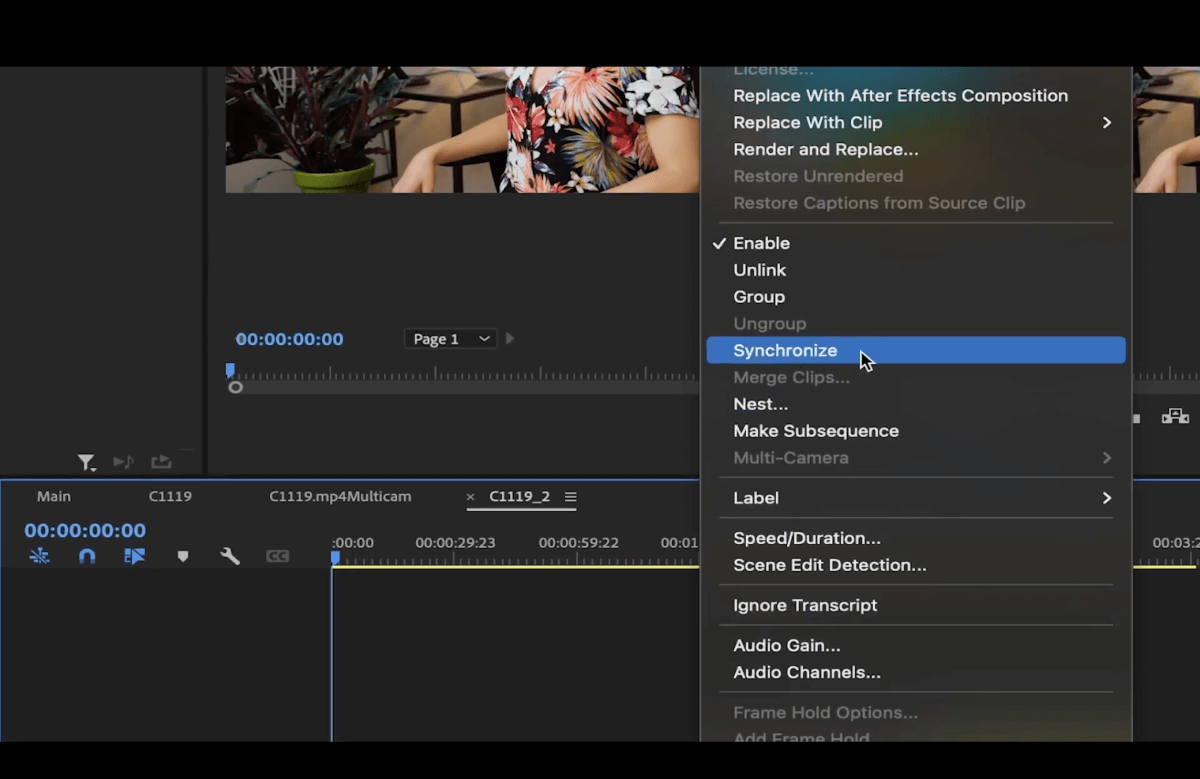 synchronize-clips-premiere-pro synchroniser des clips premiere pro